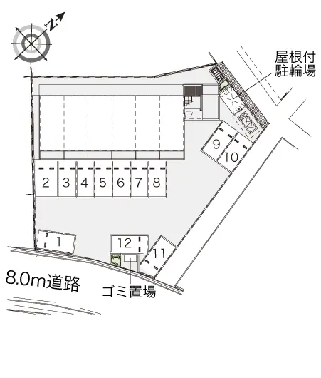 ★手数料０円★東松山市松山町３丁目　月極駐車場（LP）